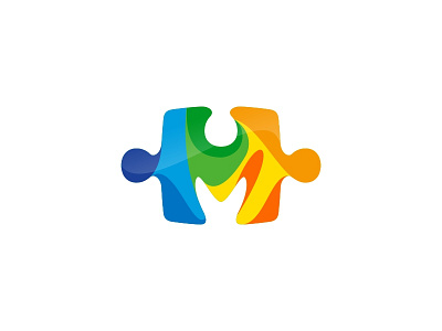 Mosaic logo colors design goods kais kid letter logo mosaic puzzle