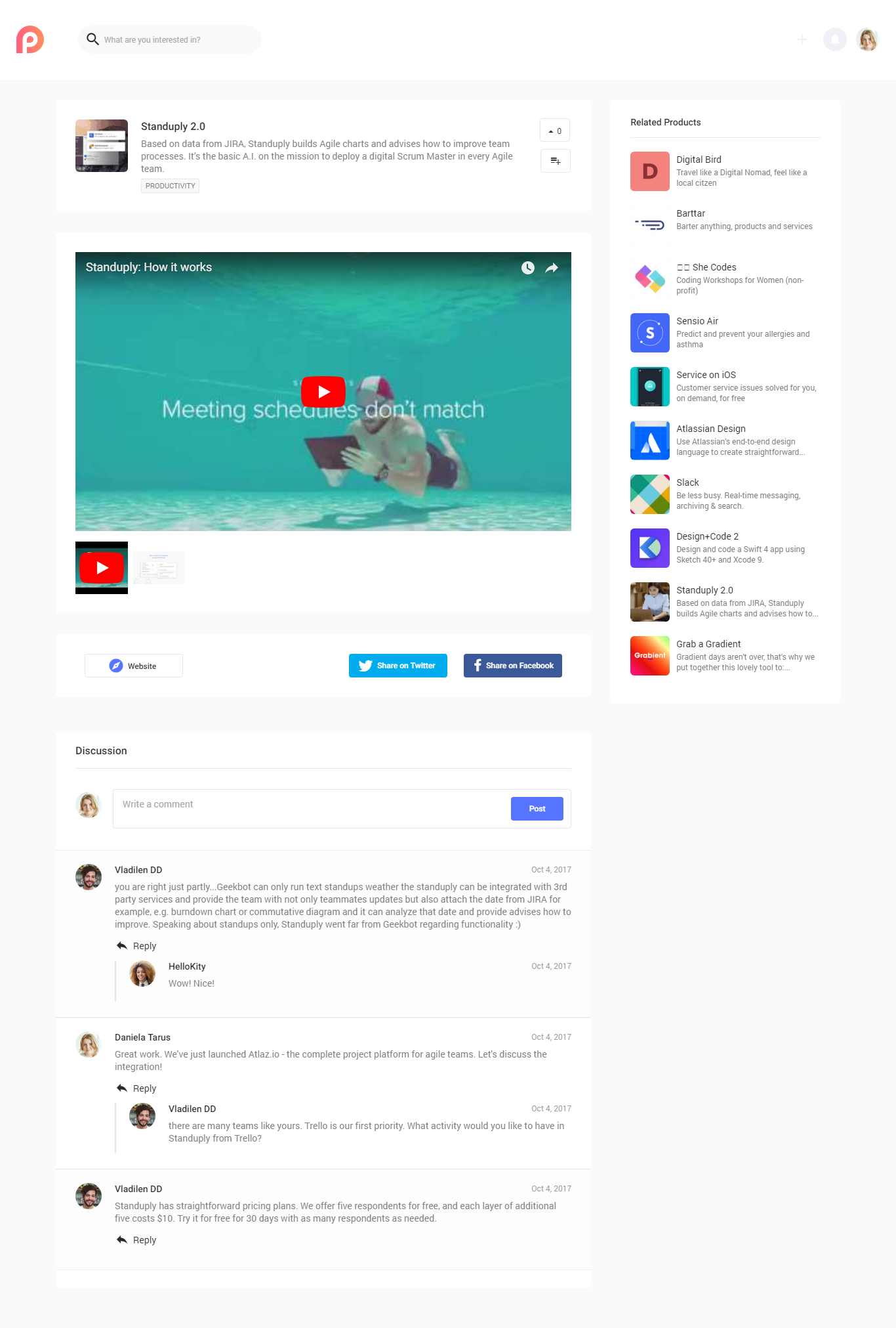 product hunt clone