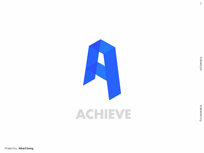 A - Achieve art flat inspiration logo logotype mark minimal type type inspire typography wordmark