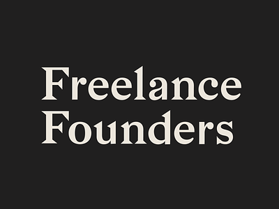 Freelance Founders brand design logo typogaphy