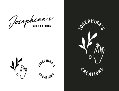 Josephina's Creations Logo Round 1 branding illustration logo