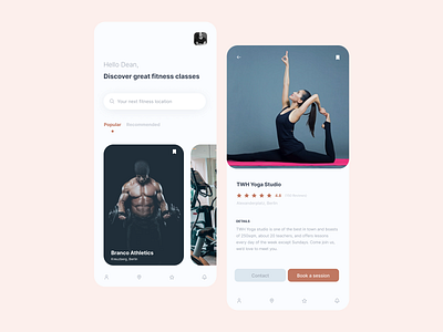 Easily book fitness classes app fitness ideas mobile