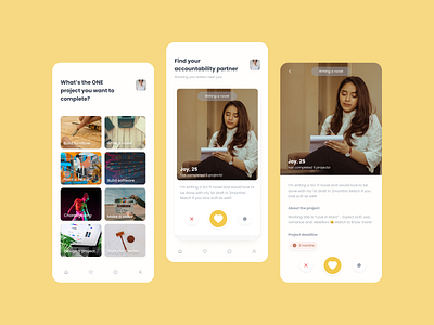 Like Tinder, but for completing projects