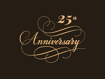 Anniversary anniversary calligraphy lettering swash