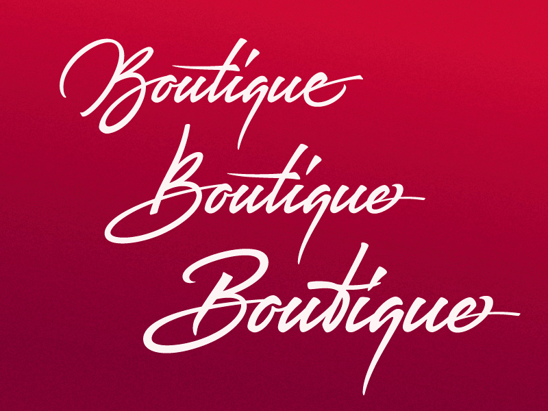 Boutique by Zagach Letters on Dribbble