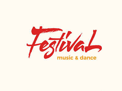 Festival brush calligraphy festival handlettering lettering logo text texture type