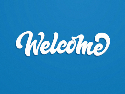 Welcome calligraphy handdrawn lettering logo type welcome