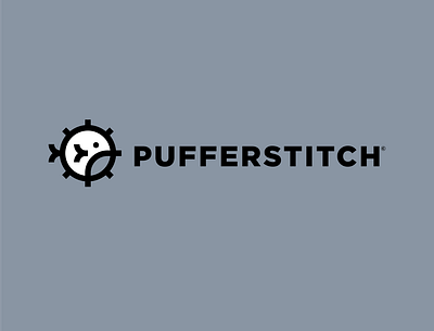 Pufferstitch Logo branding design icon minimal