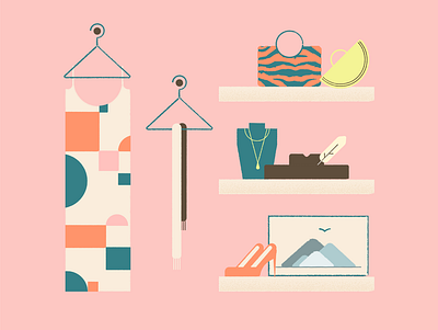 Fashion Closet design illustration minimal vector