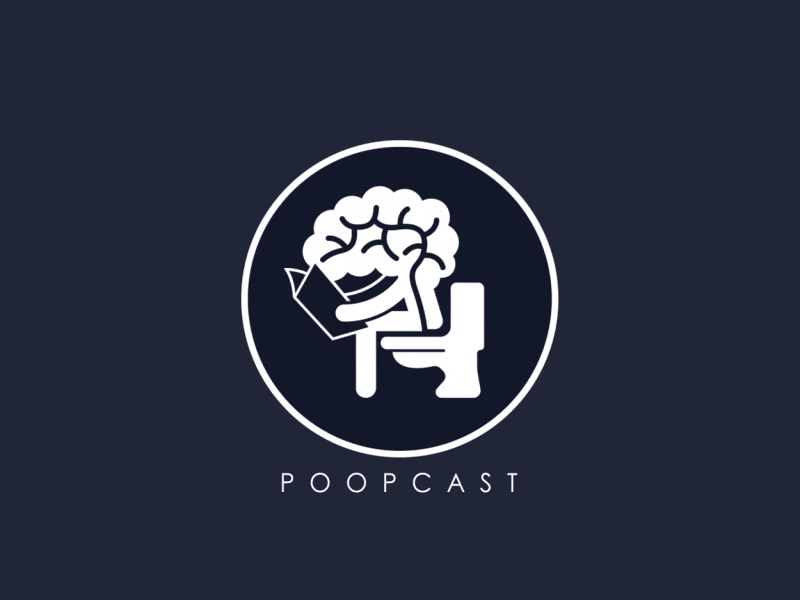 Poopcast 2d animation animation brand branding design flat design icon logo motion graphics poopcast