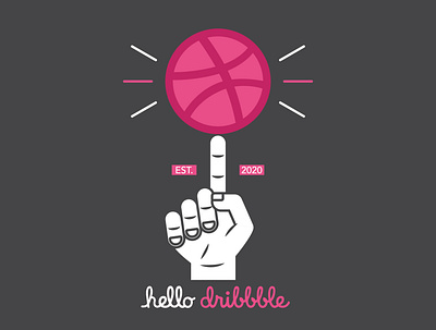 Hello Dribbble debut debut shot design hello dribbble illustration vector