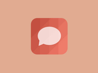 Geometric Chat Icon chat flat icon red