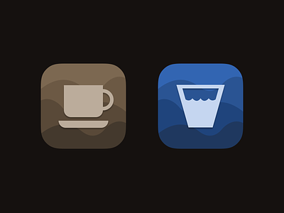 Coffee & Water App Icons app icon coffee icon ios 7 water