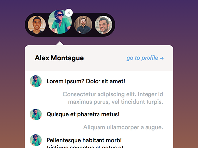Chat Menu & Dropdown avatar chat gradient message messaging tan