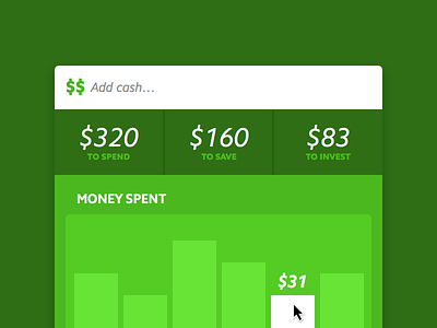 Tracking Cash green income management manager money