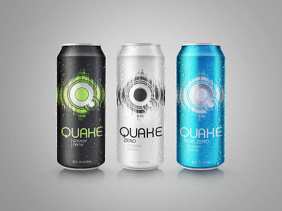 Quake Energy Drink Packaging art direction graphic design package design packaging design