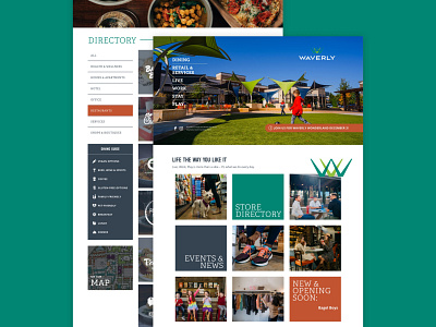 Shopping Center Website Design