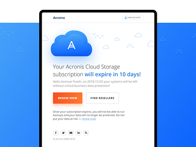 Acronis Email design email embacy illustration web