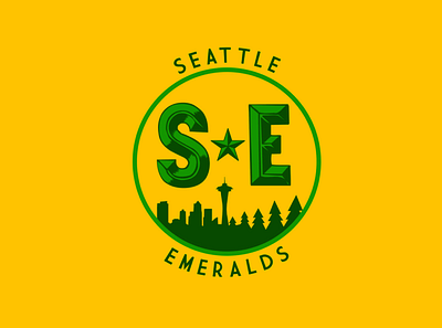 Seattle Emeralds Hockey Club Branding branding design hockey hockey logo icon illustration jersey logo sports vector