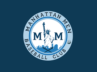 Manhattan thumb baseball baseball hat branding design icon logo sports sports logo