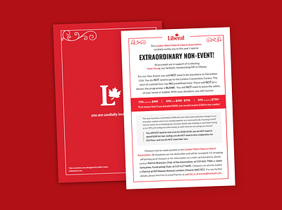 Liberal Party of Canada Invitations branding design government graphic design invitations non profit print print design
