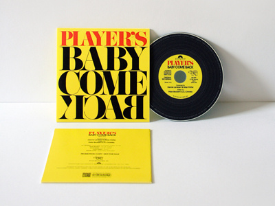 'Baby Come Back' (40th Anniversary) 1977 1977 2017 40 anniversary baby come back band design hommage player song tribute typeface