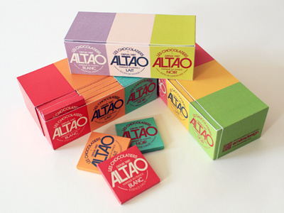 ALTAO (Full Collection) altao chocolate coffee accompaniment colourful dark milk white chocolate design french graphic design logotype packaging typeface