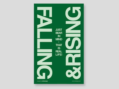 FALLING & RISING falling rising font graphic design poster typeface