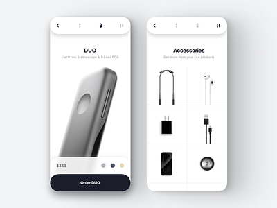 Mobile Shop Concept black and white concept design flat grey interface minimal mobile mockup store ui ux