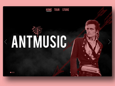 User Interface Design for Adam Ant branding design ui design user interface