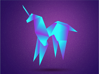 Blade Runner 80s blade blade runner illustration illustrator movie neon origami runner unicorn