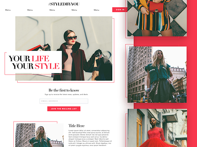 Fashion Website fashion landing landingpage website