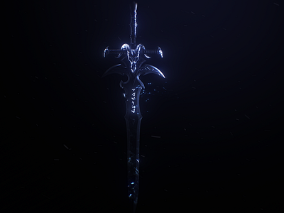 Frostmourne // First blender project arthas blender frostmourne lich king modelling skull sword warcraft world of warcraft wow