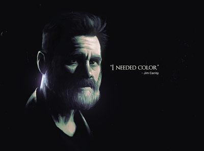 I needed color beard jim carrey portrait