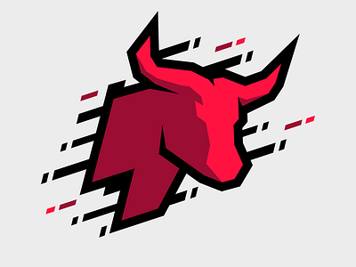 Redbull branding bull bull logo mascot logo red