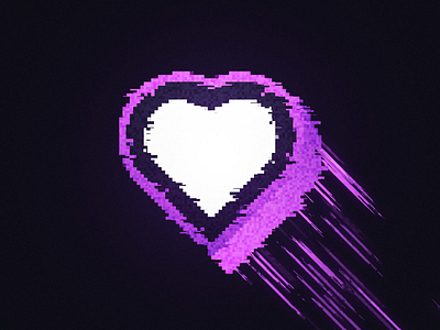 HRTless glitch glitch logo heart heart logo magenta purple
