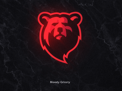Bloody Grizzly (Commission) bear bear logo grizzly mascot mascot logo sport sport logo