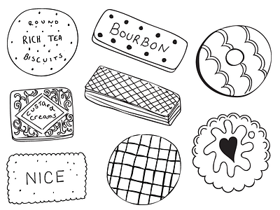 Biscuits biscuits food illustration hand drawn illustration pen and ink