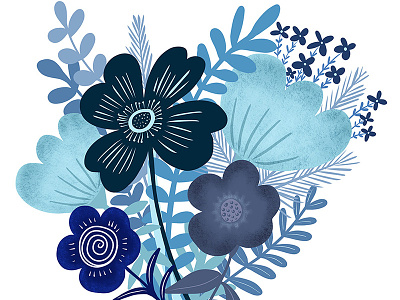 Summer Blues art licensing botanicals floral illustration greetings homewares illustration packaging surface design