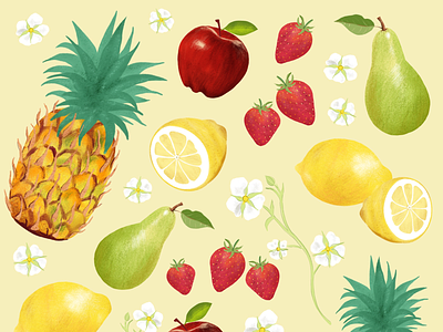 Fruit Illustrations food food illustration fruit illustrated food illustrated fruit illustration