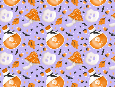 Halloween pattern background design halloween illustration pattern vector