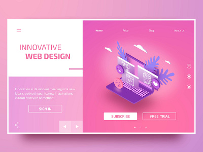 Isometric landing page