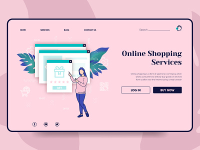 Shopping online landing page