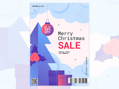 Gradient Christmas Sale [bundle] christmas design flat gradient graphic design illustartion poster sale x mas