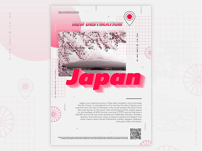 Japan Travel Poster asia design flat japan k pop line poster tiny travel vector