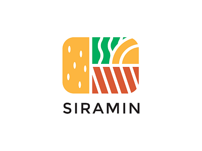 SIRAMIN RICE food logo simple resto design