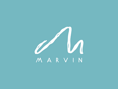 Marvin Clothing logo wave beach branding cloth