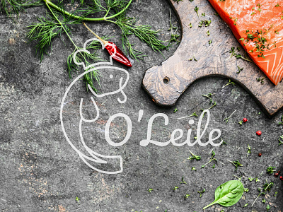 O'Leile Logo (Rejected Concept) branding design fish graphic illustration logo logodesign logotype restaurant simple snack typography vector