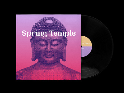 Spring Temple single art direction artwork branding buddha colors cover danielecapelli design music shadows single spring temple vinyl