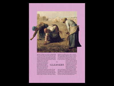 the Gleaners gleaners painting picture pink poster poster art poster design realism typography